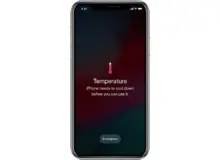 Peringatan suhu di layar saat HP cepat panas padahal tidak dipakai dan perangkat diminta mendingin dulu.