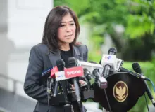 Menteri Komdigi Meutya Hafid memberi keterangan terkait penanganan rekening bermasalah dan layanan CekRekening.id.